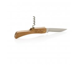 Drewniany, wielofunkcyjny nóż składany, scyzoryk P414.019
