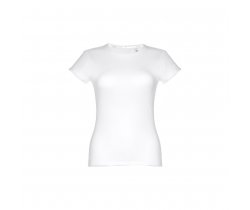 THC SOFIA WH. Damska koszulka bawełniana taliowana. Kolor biały 30105