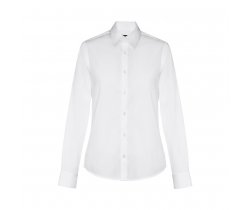THC PARIS WOMEN WH. Popelinowa koszula z długim rękawem dla kobiet. Kolor biały 30195