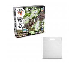 2 in 1 Fossil Excavation Kit IV. Gra edukacyjna dostarczany z torebką prezentową z włókniny (80 g / m²) 35826